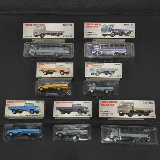 トミーテック 日野 KB324型 トラック 他 日産ディーゼル 680型高床平荷台 外箱付 等 ミニカー ホビー まとめセット